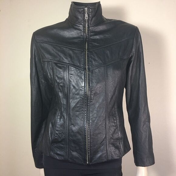 Wilsons Maxima Black Leather Jacket - Picture 1 of 13